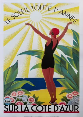 Obrázek produktu pro Na Azurovém pobřeží – plakát 50 x 70 cm