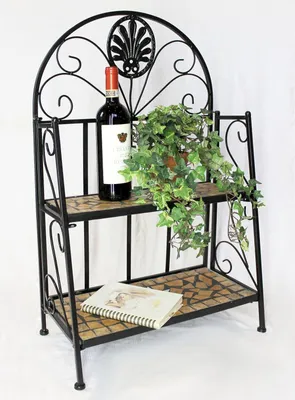 Zdjęcie produktu dla DanDiBo Mosaic Merano 12006 półka na książki 80 cm metalowa półka łazienkowa z kutego żelaza