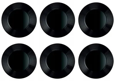 Image de Luminarc Harena Assiettes plates noires 6 pièces