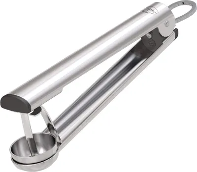 Produktbild von Dr. Oetker Kirschentkerner PROFI, Kirschentsteiner aus Edelstahl, Kirschkernentferner mit Verschlussmechanismus (Farbe: Silber)