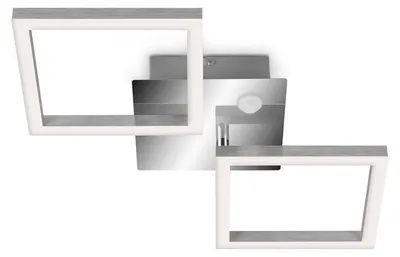 Image de Plafonnier LED à détecteur TELEFUNKEN FRAME, 12 W, 1200 lm, IP20, chrome-alu, métal-plastique, 47 x 22,6 x 7,4 cm