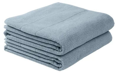 Produktbild von SCHIESSER Duschtuchset Turin | Einfarbig | 2-teilig | 100% Baumwolle | Flauschig & Saugstark | 70x140 cm | Hellblau
