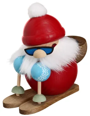 Zdjęcie produktu dla Dymiąca kula Father Christmas na nartach HxWxD = 15x8x13cm NOWOŚĆ
