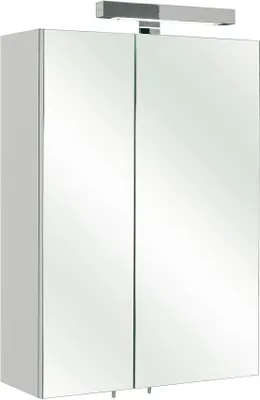 Produktbild von Spiegelschrank WARSCHAU-66 in weiß glänzend - B/H/T: 50/70/20cm
