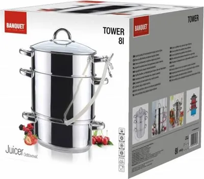 Obrázek produktu pro Hrnec nerezový na odšťavňování TOWER 8 l