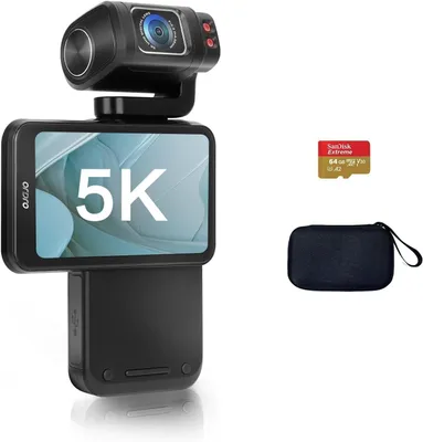 Zdjęcie produktu dla Przenośna kamera wideo M3, kamera do vlogów 5K/30 fps z 3,5-calowym obrotowym ekranem dotykowym, idealna do nagrywania filmów na YouTube i TikTok