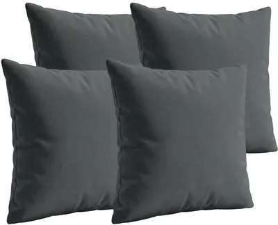 Produktbild von CLP Kissenbezüge 4er Set 45x45 cm wasserabweisend In- und Outdoor ohne Füllung,eisengrau