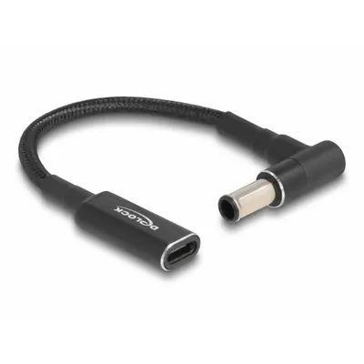 Produktbild von DeLOCK Adapterkabel für Notebook Ladekabel USB Type-C Buchse zu Sony 6,0 x 4,3 mm Stecker 90° gewinkelt 15 cm, Laptop, Drinnen, 19.5 V, 3 A, 4 mm, USB Typ-C