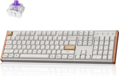 Produktbild von Keychron K10 HE Kabellose Mechanische Tastatur, ANSI US, Special Edition / White / Gateron Double-Rail Magnetic Nebula Switch K10H-Q1