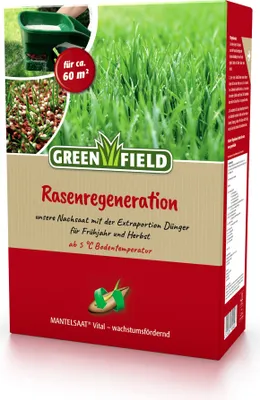 Produktbild von Greenfield Rasenregeneration 2 kg - Nachsaat für Frühjahr und Herbst