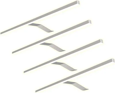 Produktbild von kalb | LED Aufbauleuchte Edelstahl warm neutral für Schranklicht Beleuchtung verchromt 4er Set warmweiß