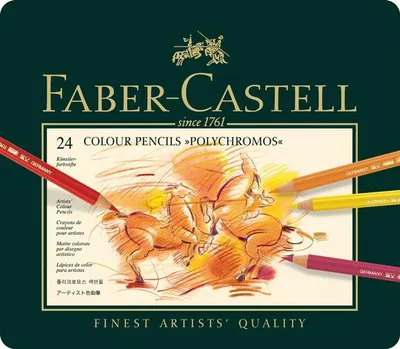 Produktbild von Faber-Castell Polychroms Künstlerfarbstifte 24er Metalletui