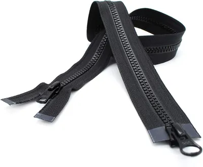 Productafbeelding van Scheidbare Rits - Dubbele Ritssluiting - Kleding Reparatie - Twee-weg Ontwerp - 76 cm - Zwart
