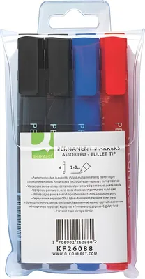 Image de Marqueur permanent pointe ogive, set de 4 pièces