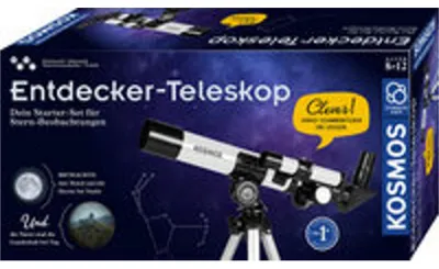Immagine prodotto di KOSMOS Entdecker-Teleskop, für Einsteiger, 100-fache Vergrößerung, Kinder, Sternbeobachtung, 676889