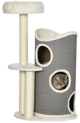 Productafbeelding van Krabpaal - Krabton - Krabmeubel - Kattenbed - Krabpaal met Slaapplek - Duurzaam Sisal