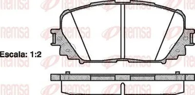 Produktbild von REMSA Bremsbeläge Satz Vorne Bremsklötze für TOYOTA Yaris Schrägheck (P9) 1258.00