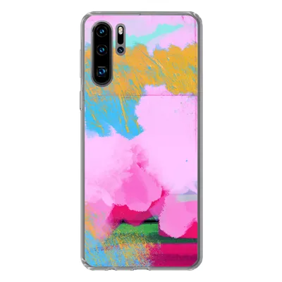 Produktbild von MuchoWow® Handyhülle Schutzhülle Hülle für Huawei P30 Pro Farbe - Regenbogen - Abstrakt Silikon Softcase Handy Hülle - Schutzdeckel