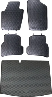 Produktbild von Gummi Fußmatten + Kofferraumwanne Set für Skoda Fabia 3, Bj. 2014-