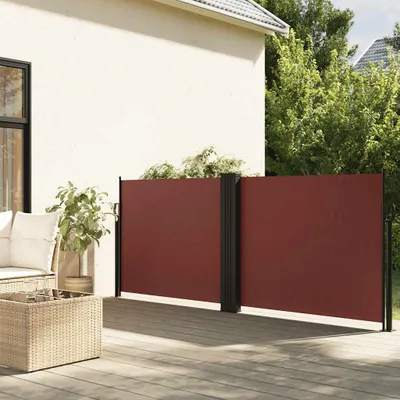 Obrázek produktu pro Zatahovací boční markýza 180 x 1 200 cm hnědá 120 x 1200 cm