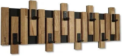 Immagine prodotto di Appendiabiti in legno di quercia con supporto in metallo