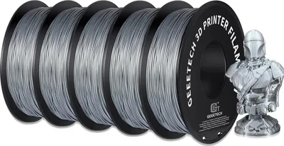 Zdjęcie produktu dla filament do drukarek 3D, materiał PLA, średnica 1,75 mm, srebrny