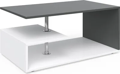 Produktbild von Vicco Couchtisch Guillermo, 91 x 52,6 cm, Weiß/Anthrazit