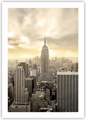 Produktbild von Poster - Poster ohne Rahmen - Stadt Wolkenkratzer Manhattan New York - 50x70 cm - Wand Bild - Wanddeko - Wandbilder - Kunstposter - Wandposter - Bilder - Kunstdruck - Wandbild - P2XPA50x70-2630