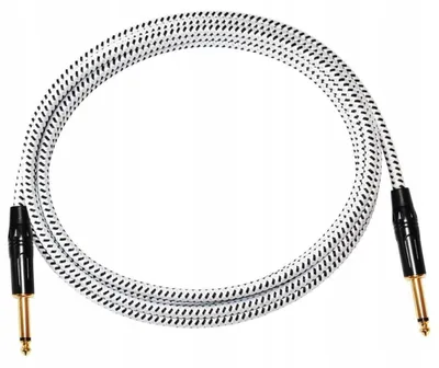 Produktbild von Red's Music GCF1103BW Instrumentenkabel J/J 0,3m Schwarz-Weiß