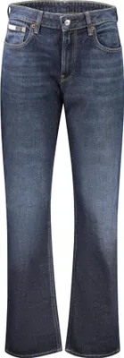 Produktbild von Damen-Jeans mit hohem Bund: Blau, gerader Schnitt, 5 Taschen