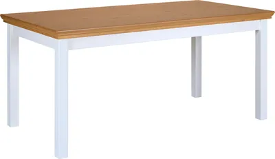Produktbild von Inter Link Maluna Esstisch Massivholz Kiefer Weiß/Oak Colori 170x90 cm