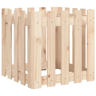 Produktbild von vidaXL Pflanzkübel Lattenzaun-Design 50x50x50 cm Massivholz Kiefer