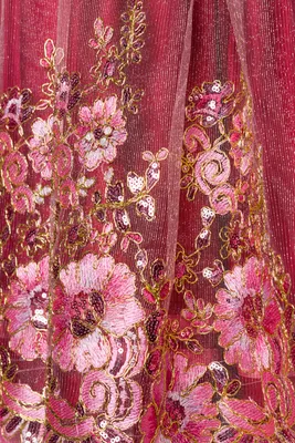 Produktbild von Dirndline Dirndl mit Stickereien Rosa - Rot - S