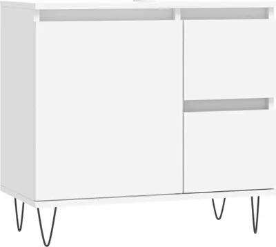Produktbild von Badschrank Weiß 65x33x60 cm Holzwerkstoff
