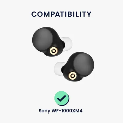 Produktbild von kwmobile 6x Ersatz In Ear Kopfhörer kompatibel mit Sony WF-1000XM4 - 3 Größen - Polster Ohrstöpsel In-Ear Ohrhörer - Weiß