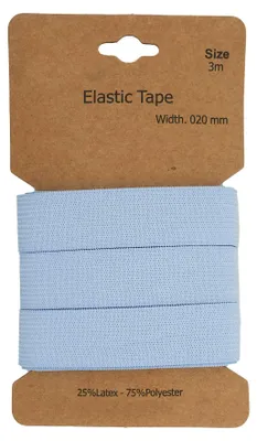 Gummiband 3 m x 20 mm elastisches Band Wäscheband Nähzubehör