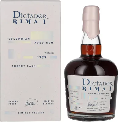Produktbild von Dictador RIMA 1 23 Years Old SHERRY Cask Vintage 1999 45% Vol. 0,7l in Geschenkbox