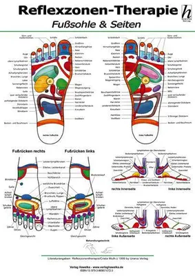 Produktbild von Reflexzonen-Therapie Poster - Fußsohle & Seiten DIN A2