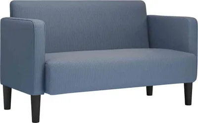 Image de vidaXL Canapé deux places bleu 109 cm tissu velours côtelé