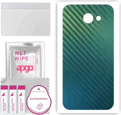 Produktbild von apgo Rückseite Schutzfolie, Skin, kompatibel mit Samsung Galaxy A8 (2016), Hinten Displayschutzfolie aus Vinylfolie, kratzfest, einfache Montage - Kohlenstoff-Chamäleon CAKA1
