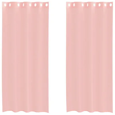 Produktbild von vidaXL Voile Vorhänge mit Ösen 2 Stk. Rosa 140x245 cm