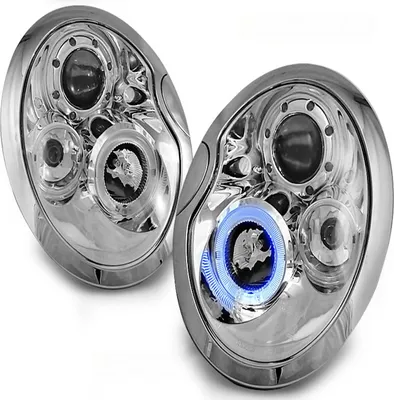 Produktbild von Scheinwerfer Angel Eyes passend für Mini R50 R52 R53 Bj. 01-06 Chrom
