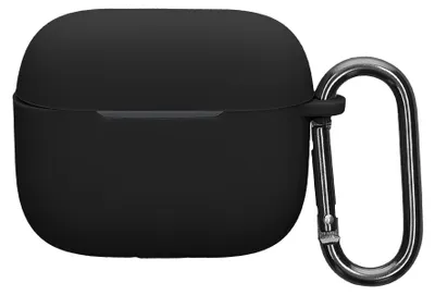 Produktbild von kwmobile Schutzhülle für Oppo Enco Air 4i Hülle - TPU Silikon Case für Kopfhörer Ladecase - stoßfestes Cover mit Karabiner - Schwarz