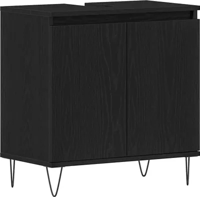 Obrázek produktu pro vidaXL Umyvadlová skříňka s dvířky vzhled černý dub 58 x 33 x 60 cm