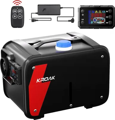 Produktbild von Tragbare Diesel Standheizung - 5–8 kW 12/24 V Autoheizung - Bluetooth App & Fernbedienung - LCD Display - 5 l Tank - Mit 110–240 V Adapter 2024