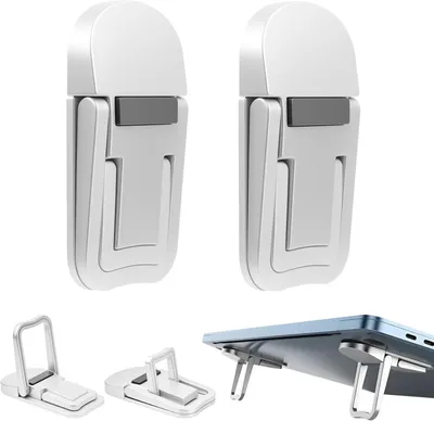 Produktbild von Laptopständer Kunststoff, 2 Stück, höhenverstellbar, selbstklebend, für Notebook und Laptop