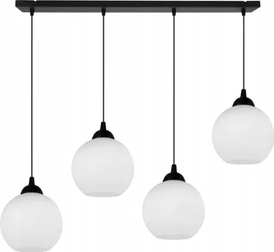 Image de Suspension classique en métal avec abat-jour en verre