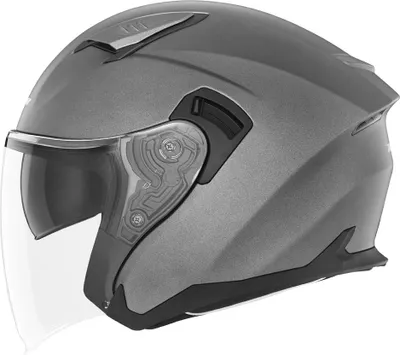 Produktbild von Offener Helm NOX N130 Solid Titan Matt mit Integrierter Blende Größe L
