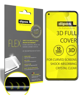 Produktbild von 3x Honor 20 Pro Schutzfolie Folie, 100% Displayabdeckung, dipos Flex