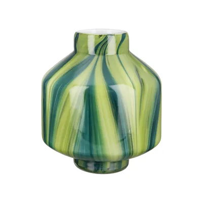 Image de GILDE Vase, "Verdo", gestreift, Glas, grün, , H. 22 cm, D. 19 cm 50500